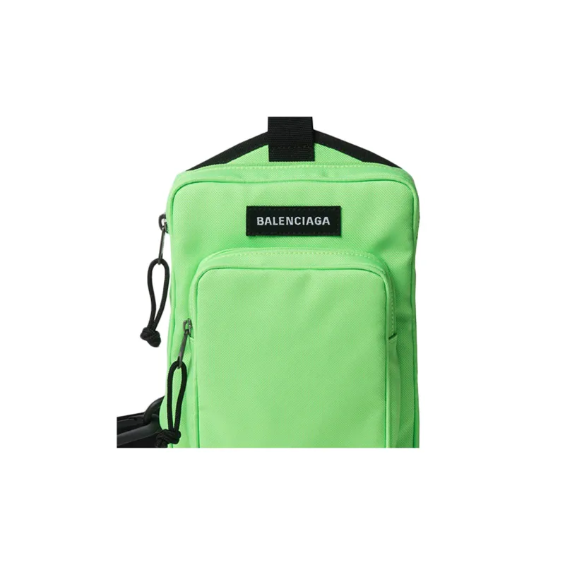 Balenciaga Explorer Recycled Nylon Messenger Bag One Shoulder Crossbody Fanny Pack Sling Bag Regular Men's Green-3