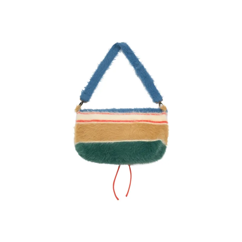 MostwantedLab Nylon Messenger Bag, Shoulder Bag Unisex Rainbow Stripes-1