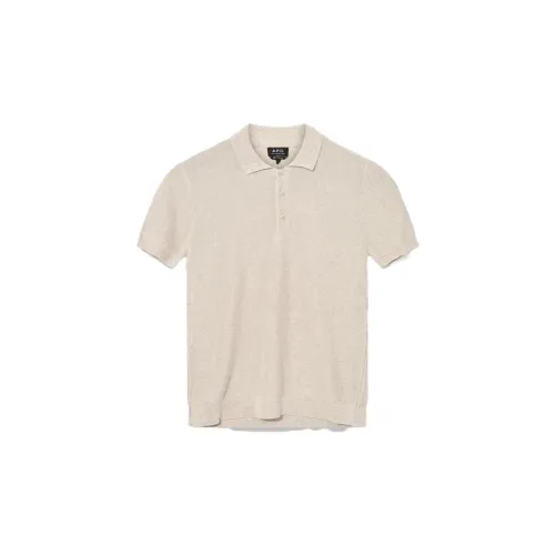 A.P.C Polo Shirts Men Beige