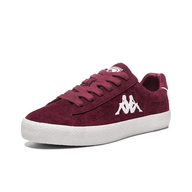 Kappa Anti Slip Wear Resistant Low Top Skateboard Shoes Unisex Burgundy-2