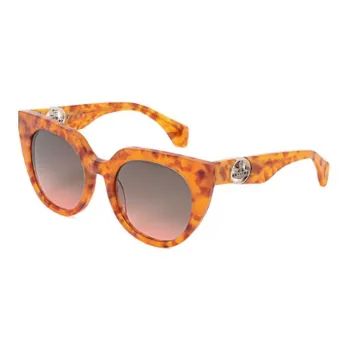 Vivienne Westwood Plastic Irregular Shape Sunglasses Women's Tortoiseshell