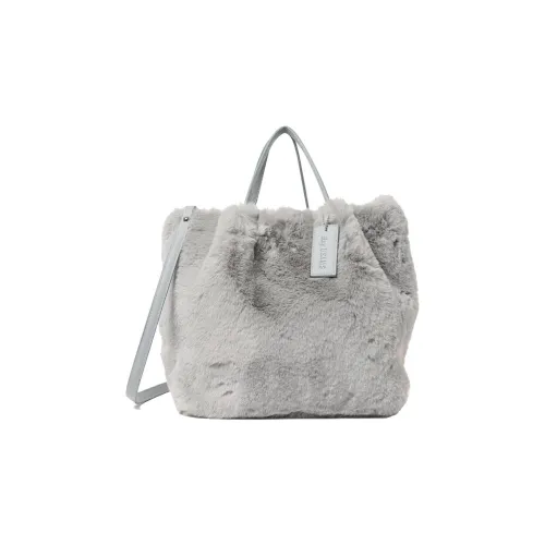 Beams Faux Fur One Shoulder Handbags Women's Gray