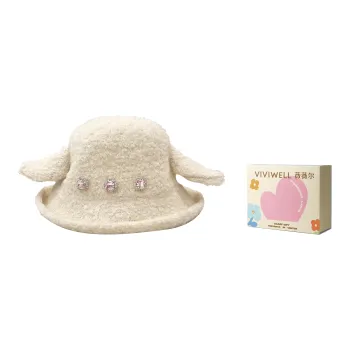 VIVIWELL Bucket Hats Women's White