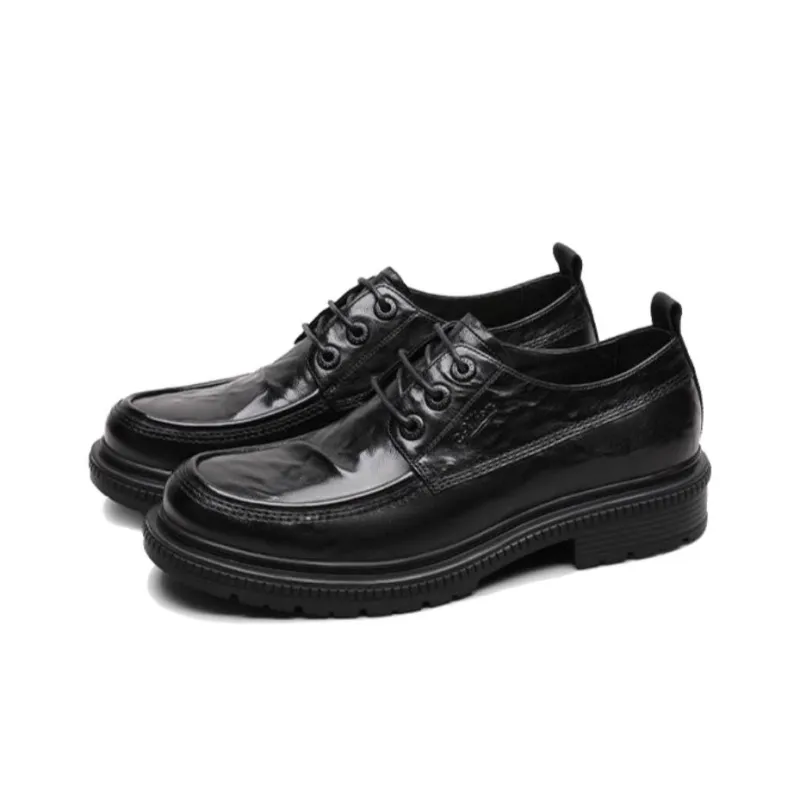 GOLDLION Dress Shoes Men Low Top Black/Brown-1