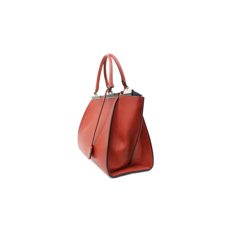 FENDI Leather Portable Crossbody Bag, Shoulder Bag Women's Red-1