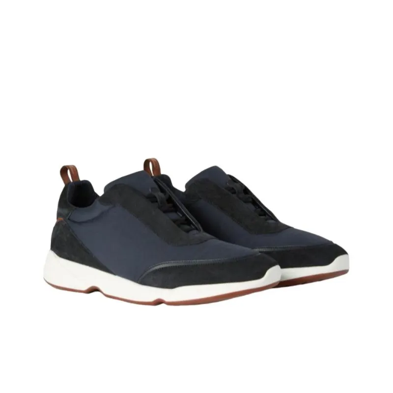 Loro Piana Slip-Resistant Low-Top Casual Shoes Men's Dark Blue-2