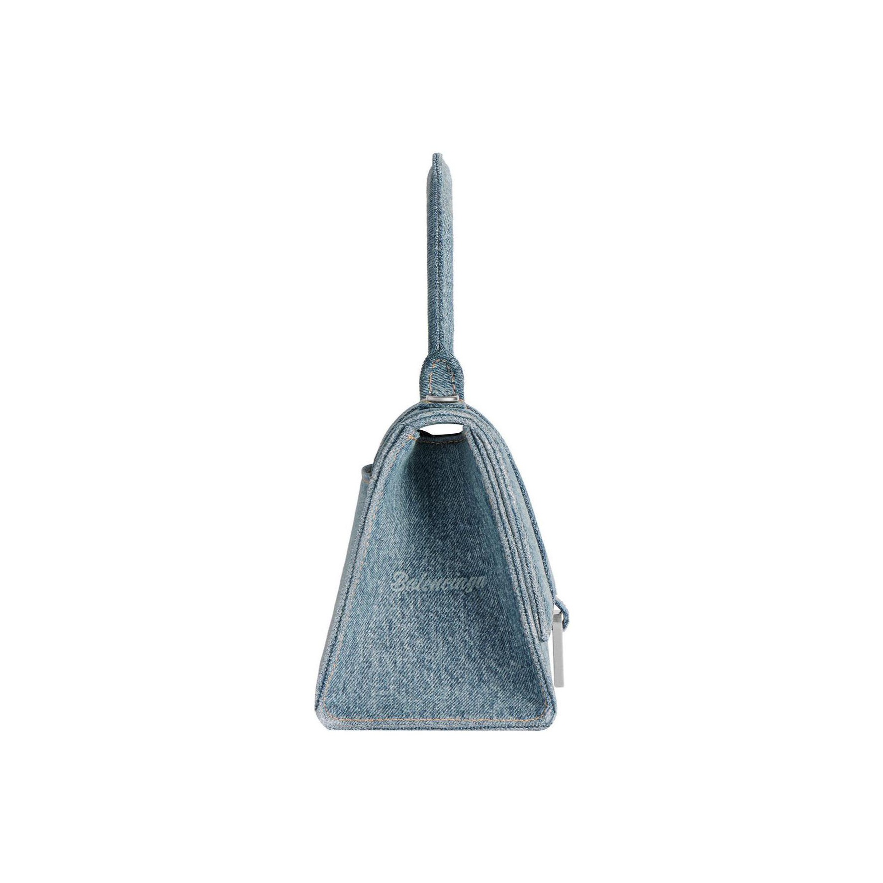 バレンシアガ☆HOURGLASS Denim Girly Allover ハンドバッグ Balenciaga Women's Hourglass Small Handbag Girly Allover