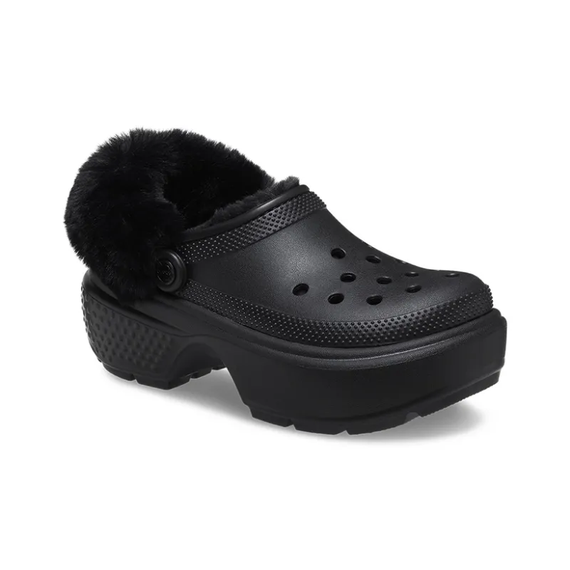 Crocs Stomp Lined Clogs 'Black' Women's-2