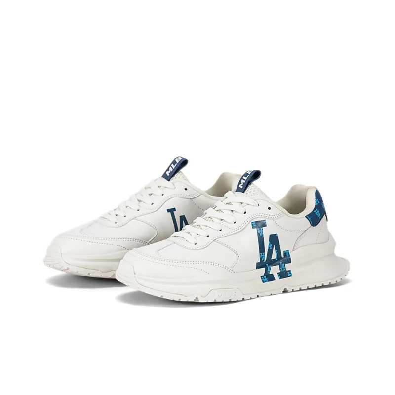 MLB Chunky Runner Cushioned Wear Resistant Breathable Low Top Casual Running Shoes Unisex Dark Navy Blue-2