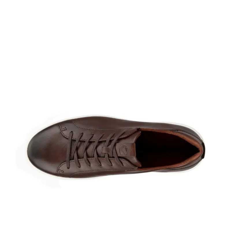 Ecco Low Top Skateboard Shoes Men's Brown-3