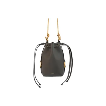Chloe Marcie Grain Calfskin Shoulder Bag, Crossbody Bag Extra Mini Women's Elephant Gray