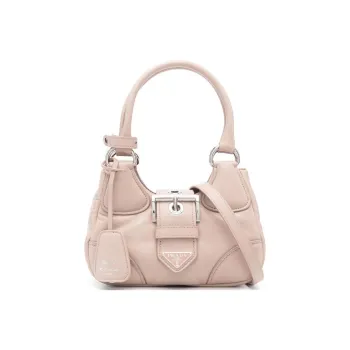 PRADA Moon Series Calfskin Shoulder Bag Moon Bag Crossbody Bag Handbag Women's Beige