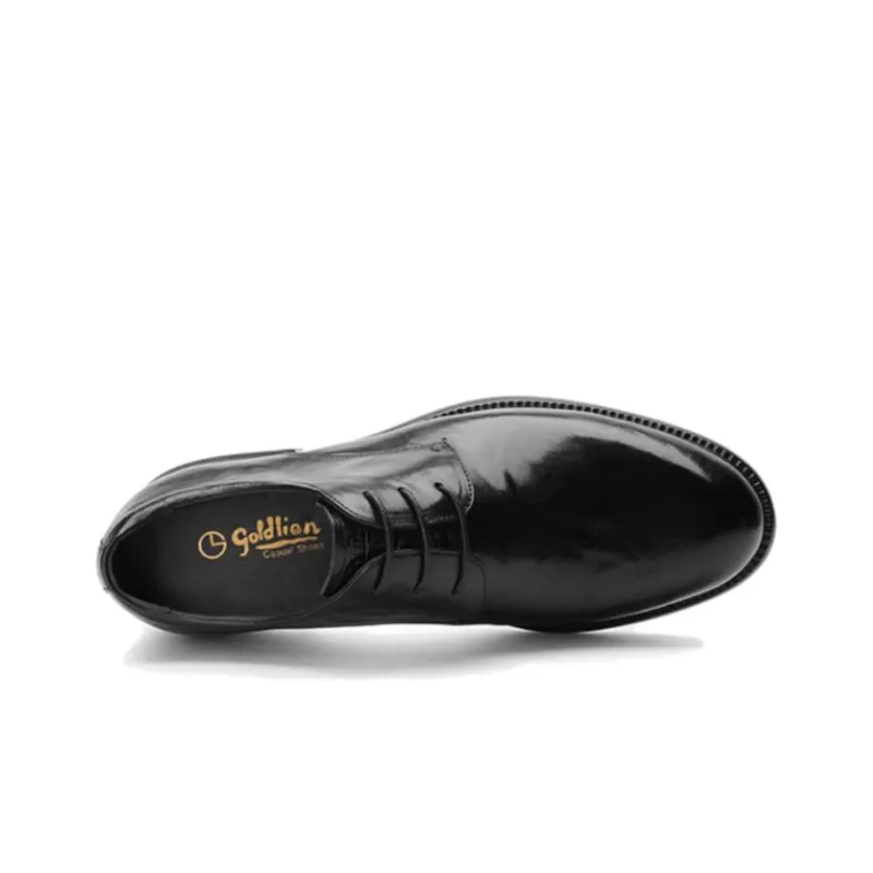 GOLDLION Dress Shoes Men Low Top Black/Brown-2