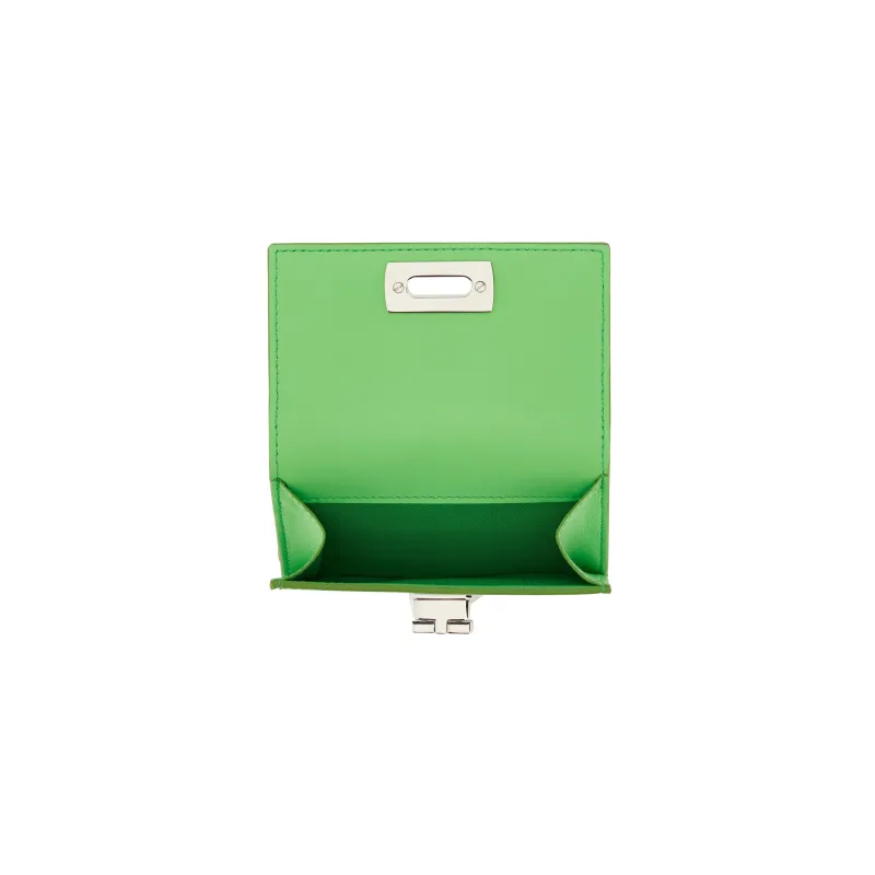 FERRAGAMO Calfskin Wallet Women's Green-2