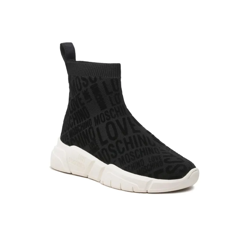 LOVE MOSCHINO High Top Casual Shoes Women's Black-2