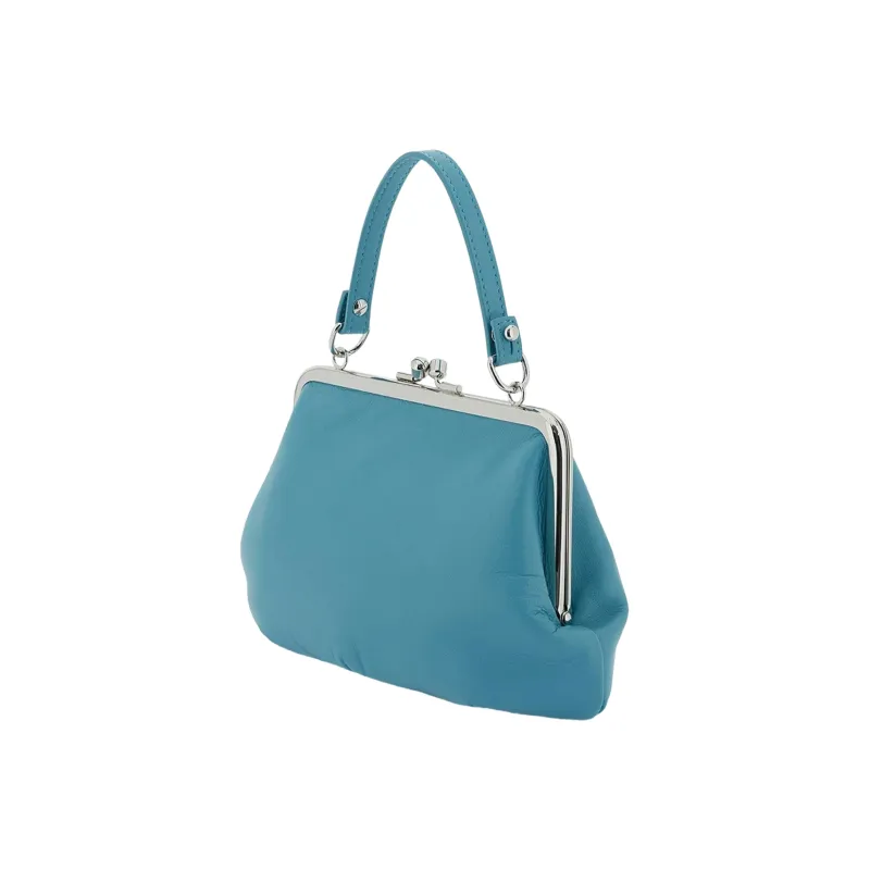 Vivienne Westwood Lambskin Dumpling Bag, Handbag, Shoulder Bag, Crossbody Bag, Wallet Regular Women's Blue-2