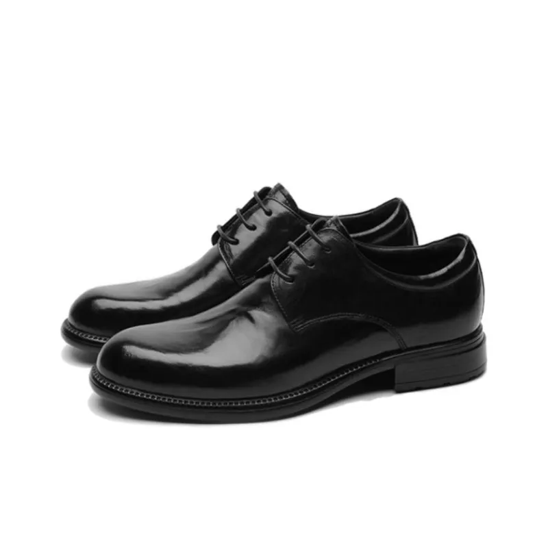 GOLDLION Dress Shoes Men Low Top Black/Brown-1