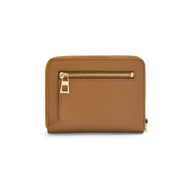LOEWE Shiny Nappa Cow Leather Wallet Women's Brown/Black-1