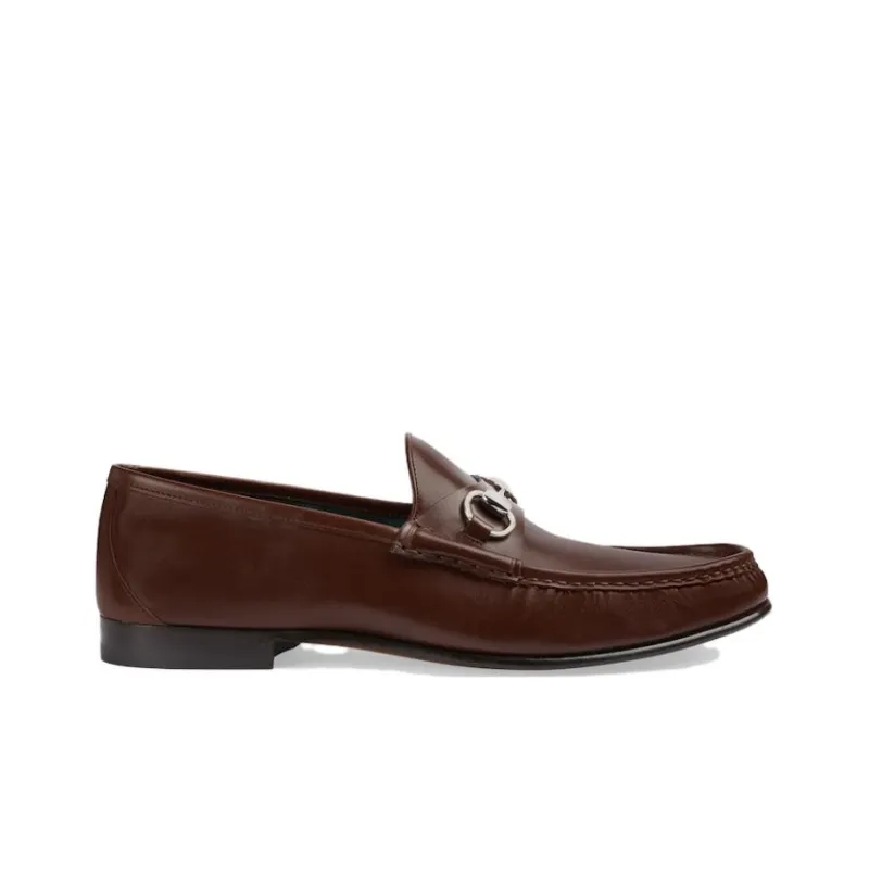 GUCCI Horsebit 1953 Loafers Men Brown-1