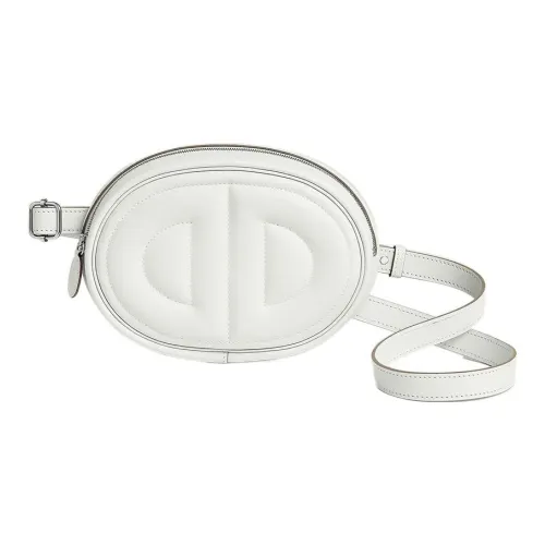 HERMES In The Loop Swift Calfskin Fanny Pack Regular Women's New White/Marl Beige