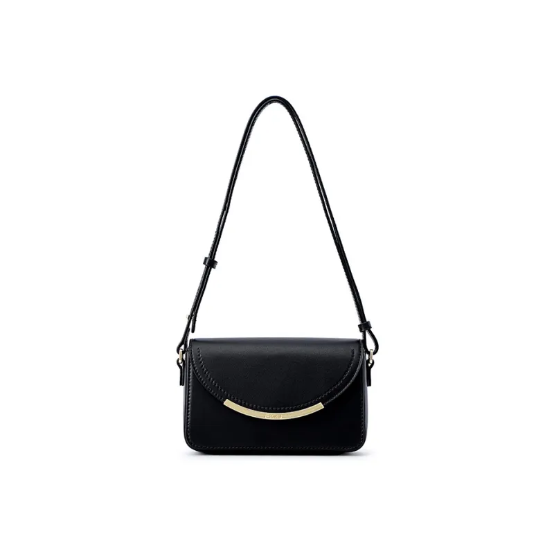 FION Synthetic Leather Small Square Bag Shoulder Bag, Crossbody Bag Regular Women's Black-2