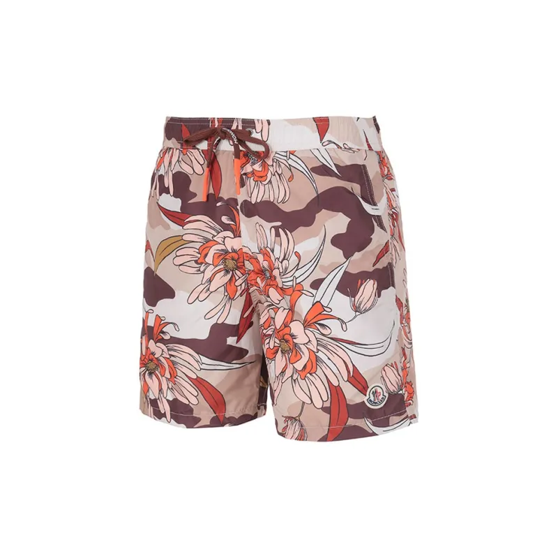 Moncler Floral Print Drawstring Swim Shorts-1