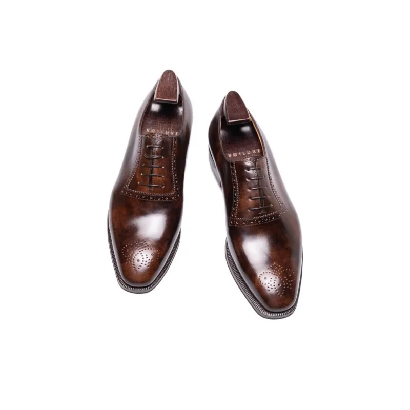 Enzo Bonafe Dress Shoes Men's Dark Brown-1