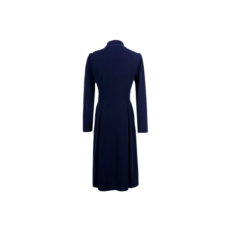MISSSHINE Long Sleeved Dresses Women's Navy Blue-1