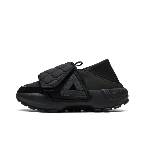 PEAK Skateboard Shoes Unisex Low-Top All Black