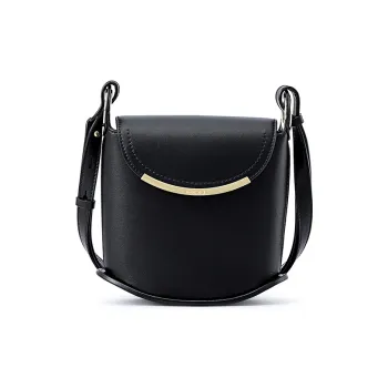 FION Synthetic Leather Bucket Bag, Shoulder Bag Regular Women's Black