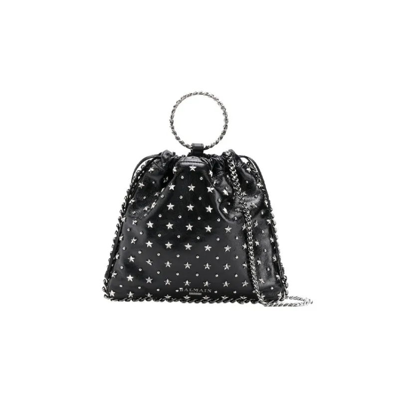 BALMAIN Calfskin Backpack Women's Black-0