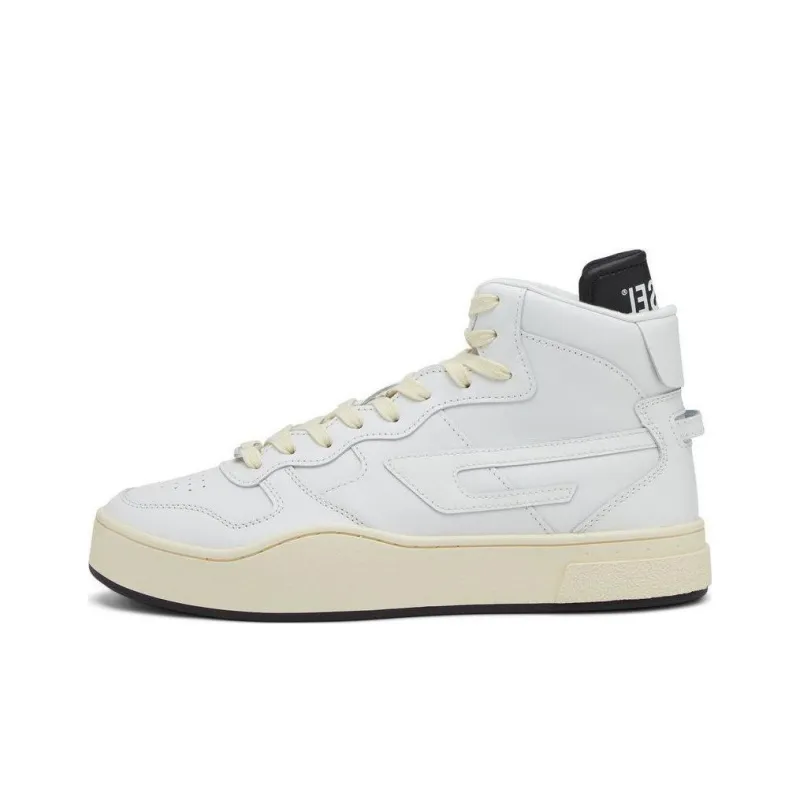DIESEL S Ukiyo High Top Skateboard Shoes Men's Ecru-0