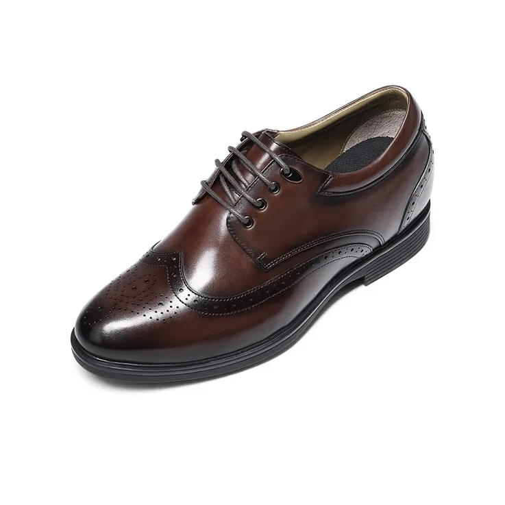 He Jinchang Dress Shoes Men's Light Brown-2