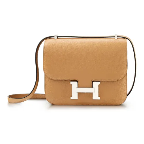 HERMES Constance Epsom Calfskin Shoulder Bag Crossbody Bag Regular Women's 0M Chai Milk Tea Beige