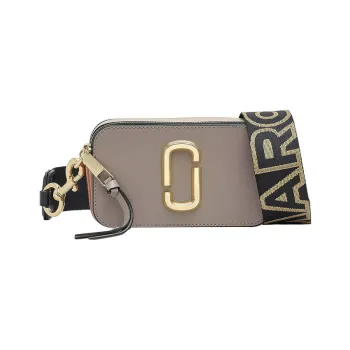 MARC JACOBS The Snapshot Logo Plaque Crossbody Bag