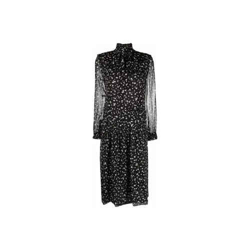 SAINT LAURENT Long-Sleeved Dresses Women's Black