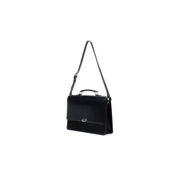 Crying Center Leather Portable Backpack Laptop Bag Briefcase Regular Unisex Black