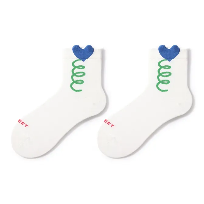 Primeet Mid Calf Socks Spring Summer Women's 5 Pack-9