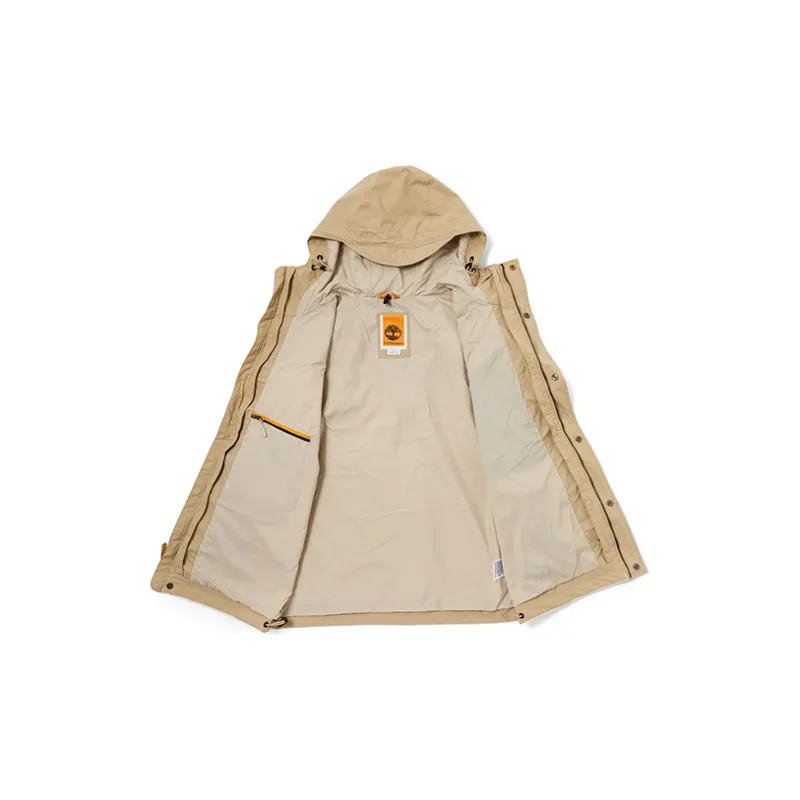 Timberland Outdoor Hiking Waterproof And Windproof To Keep Warm Windbreaker Jacket Men's Mashed Bean/Smoke White-2