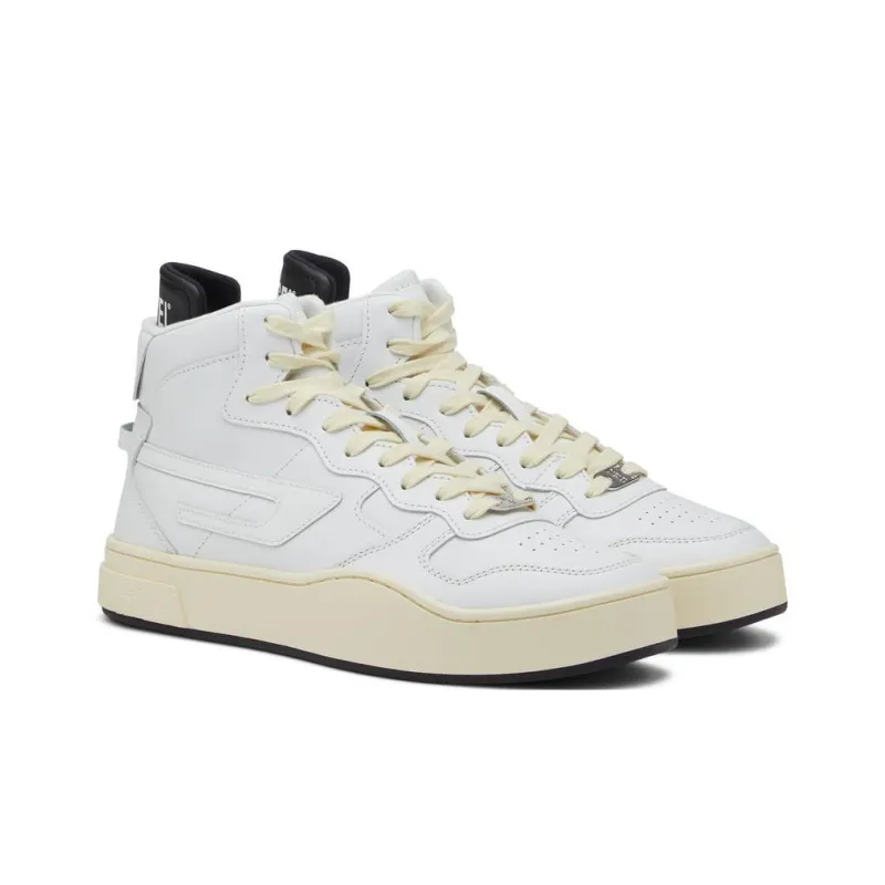 DIESEL S Ukiyo High Top Skateboard Shoes Men's Ecru-2
