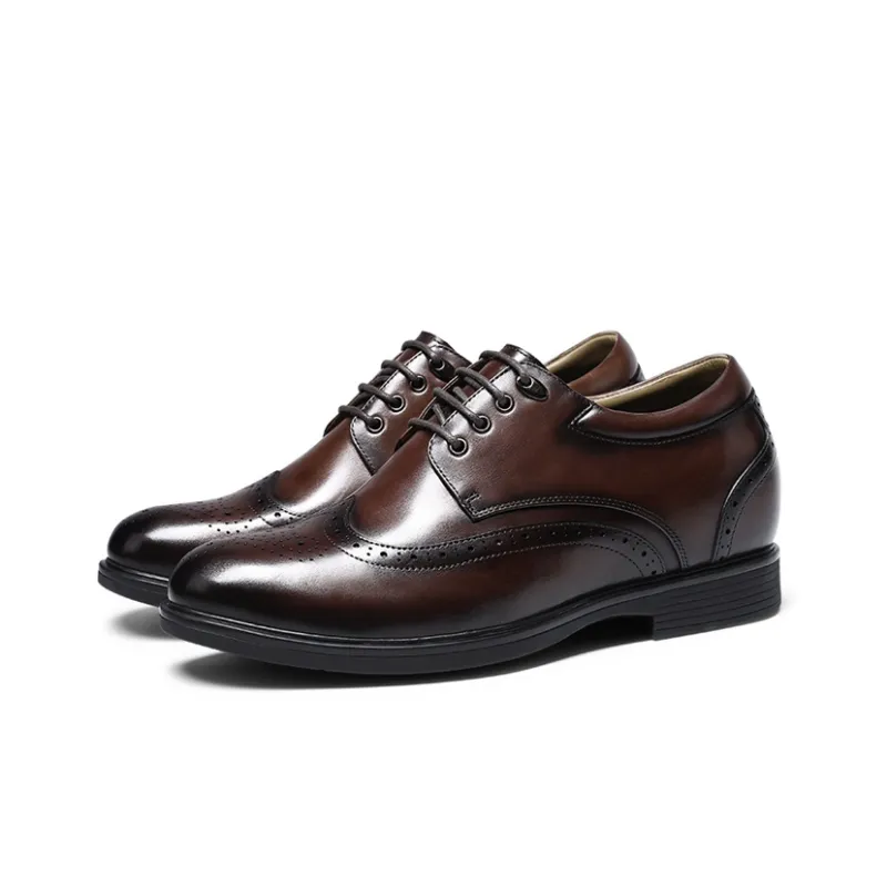 He Jinchang Dress Shoes Men's Light Brown-3
