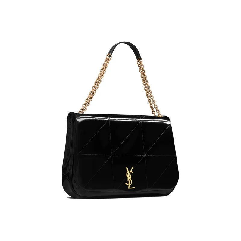 SAINT LAURENT Jamie Patent Leather Handbag, Shoulder Bag Women's Black-1