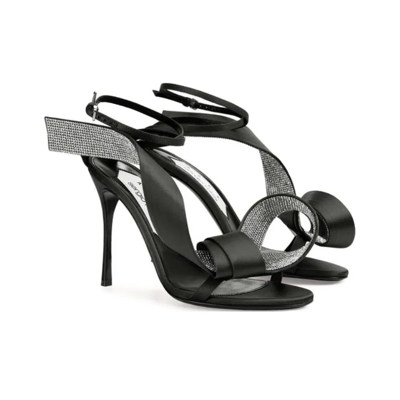 SERGIO ROSSI Marquise 105mm Leather Sandals-2