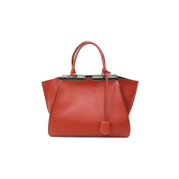 FENDI Leather Portable Crossbody Bag, Shoulder Bag Women's Red