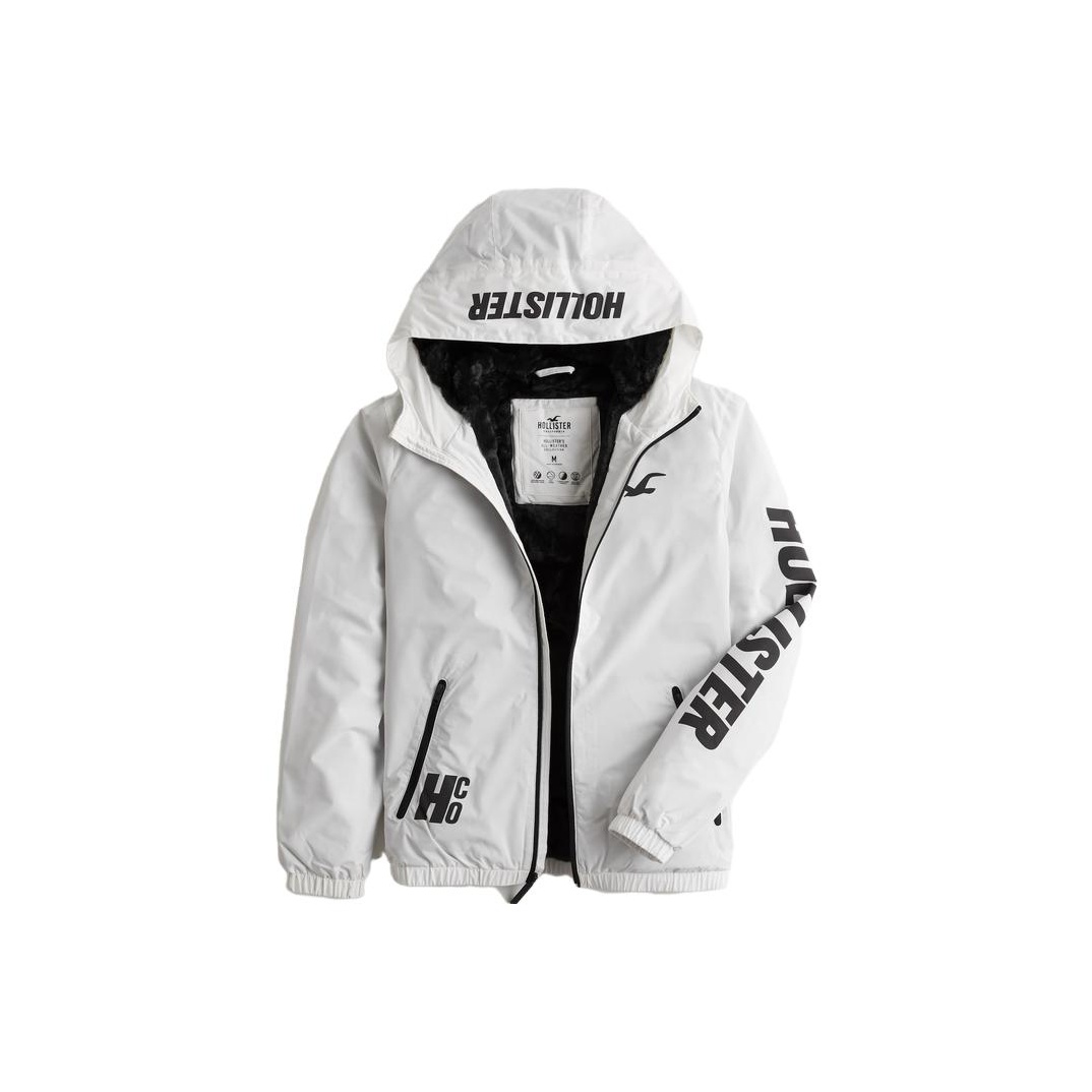 Hollister white coat online