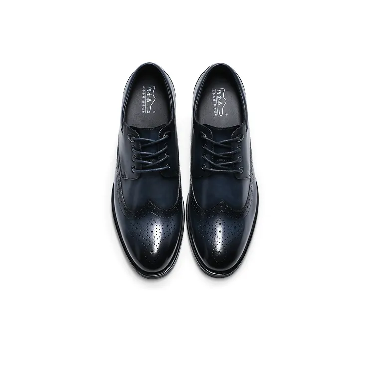 He Jinchang Dress Shoes Men's Blue-4