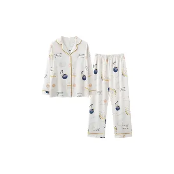 Xiang Ning Pai Spring And Fall Pajama Set Women's Ecru