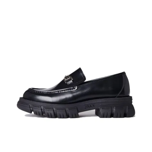KARL LAGERFELD Logo-engraved Leather Loafers