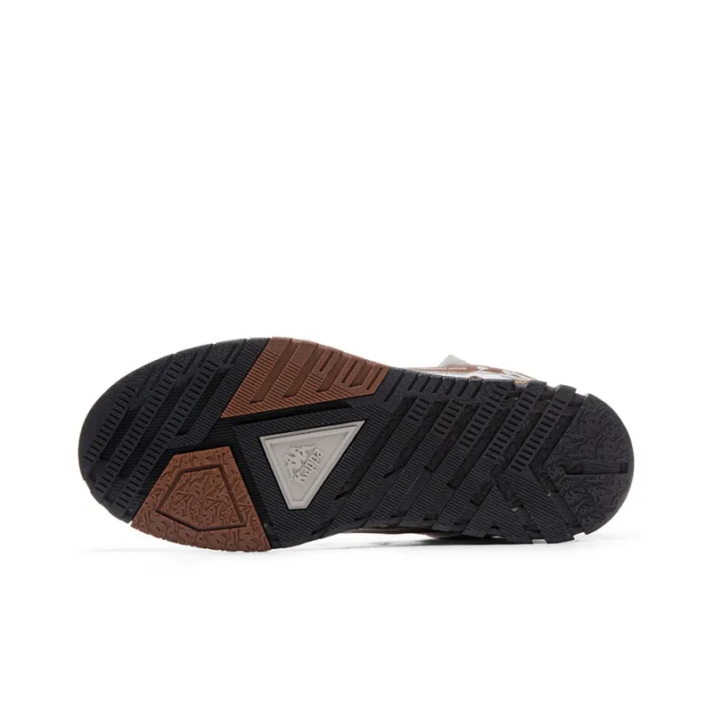 Kappa Anti Slip Wear Resistant Low Top Skateboard Shoes Unisex Moon Gray/Latte Coffee/Brown-5