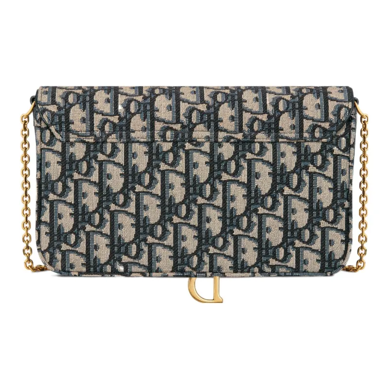 DIOR Fabric Clutch Regular Women's Blue-2